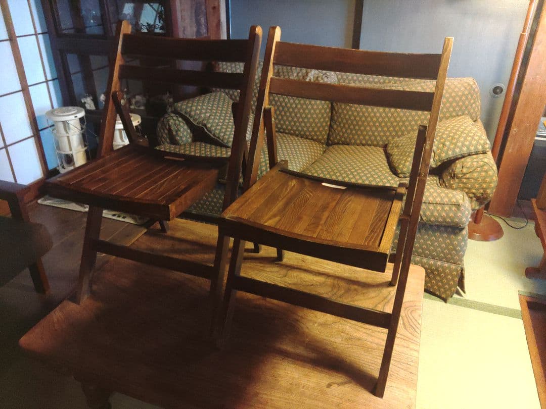 希少　フォールディングチェア　折りたたみ　レトロ　アンティーク　ヴィンテージ