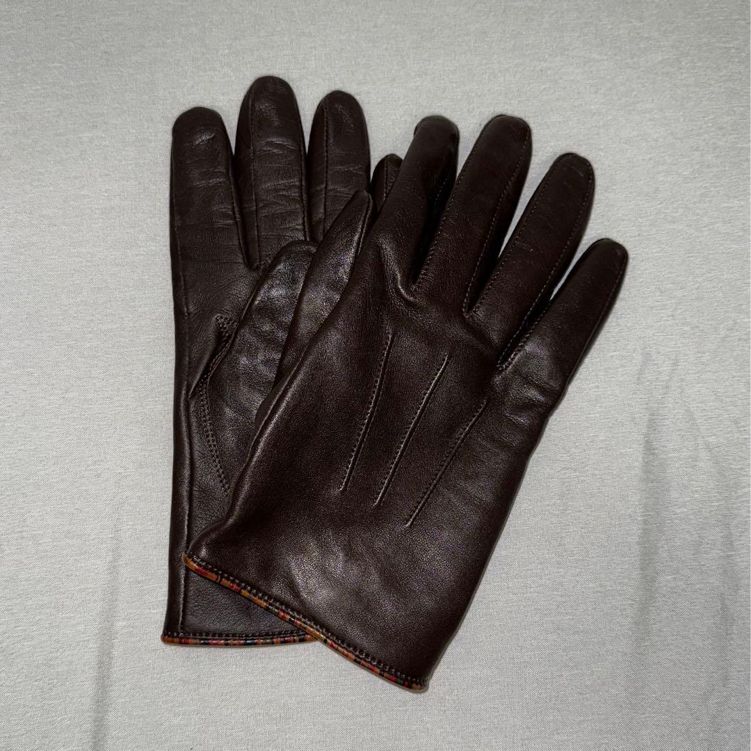 Paul Smith レザー 手袋 ダークブラウン