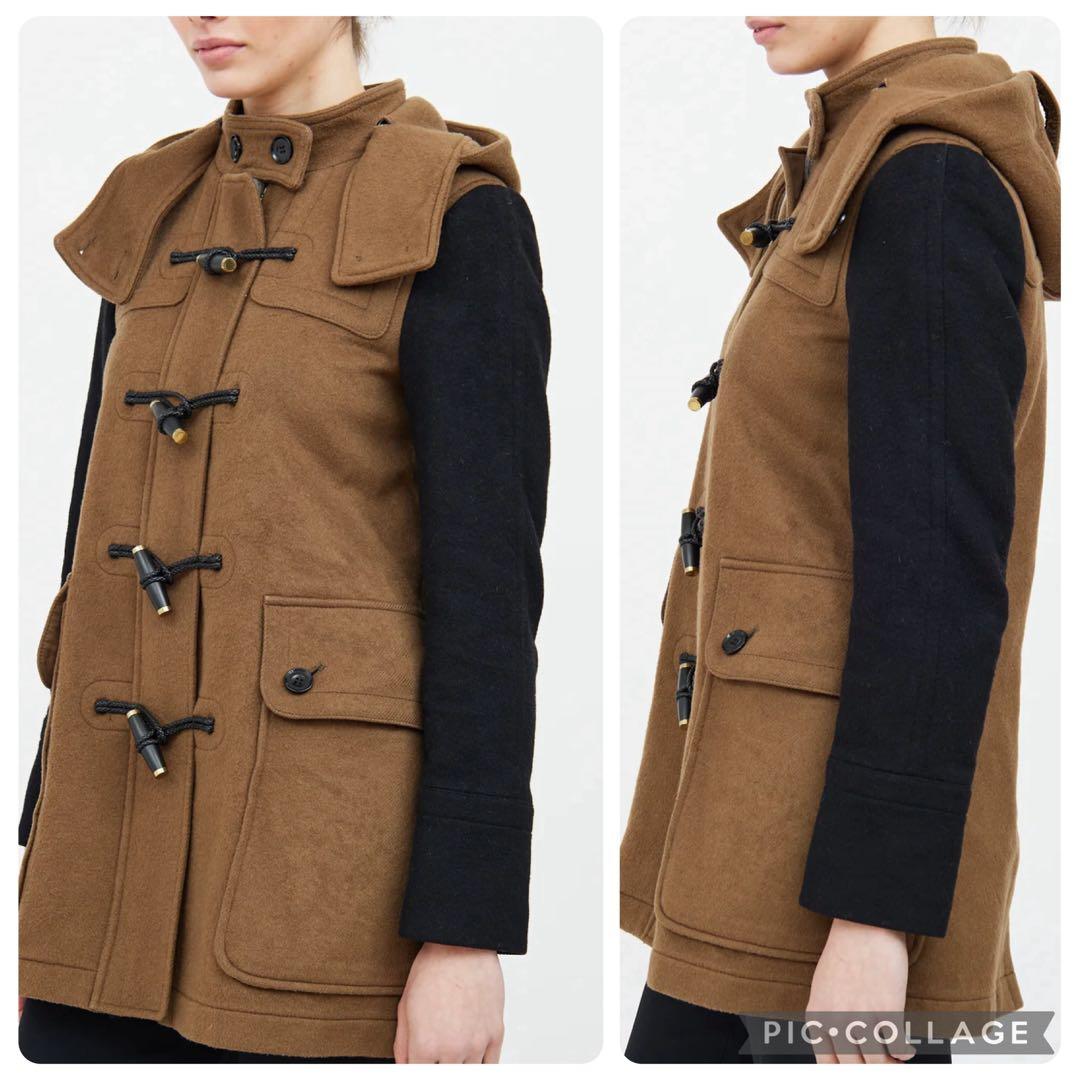 【美品】BURBERRY BRIT★ダッフルコート　メガチェック　バイカラー