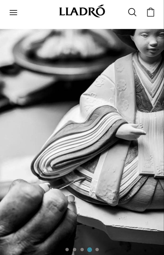 【美品】LLADRO リヤドロ　雛人形 親王飾り　限定品　屏風 ぼんぼり付属