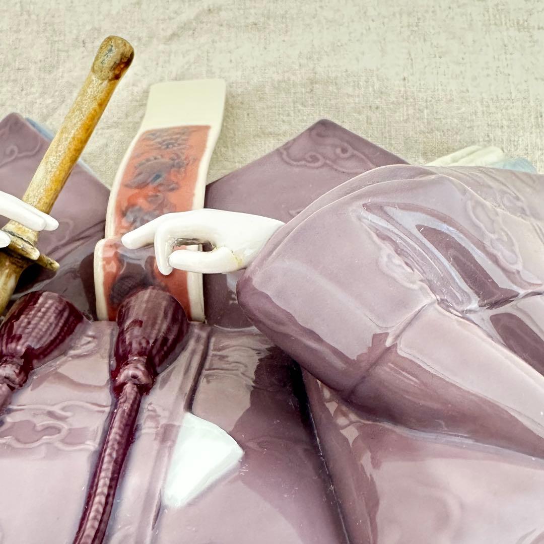 【美品】LLADRO リヤドロ　雛人形 親王飾り　限定品　屏風 ぼんぼり付属