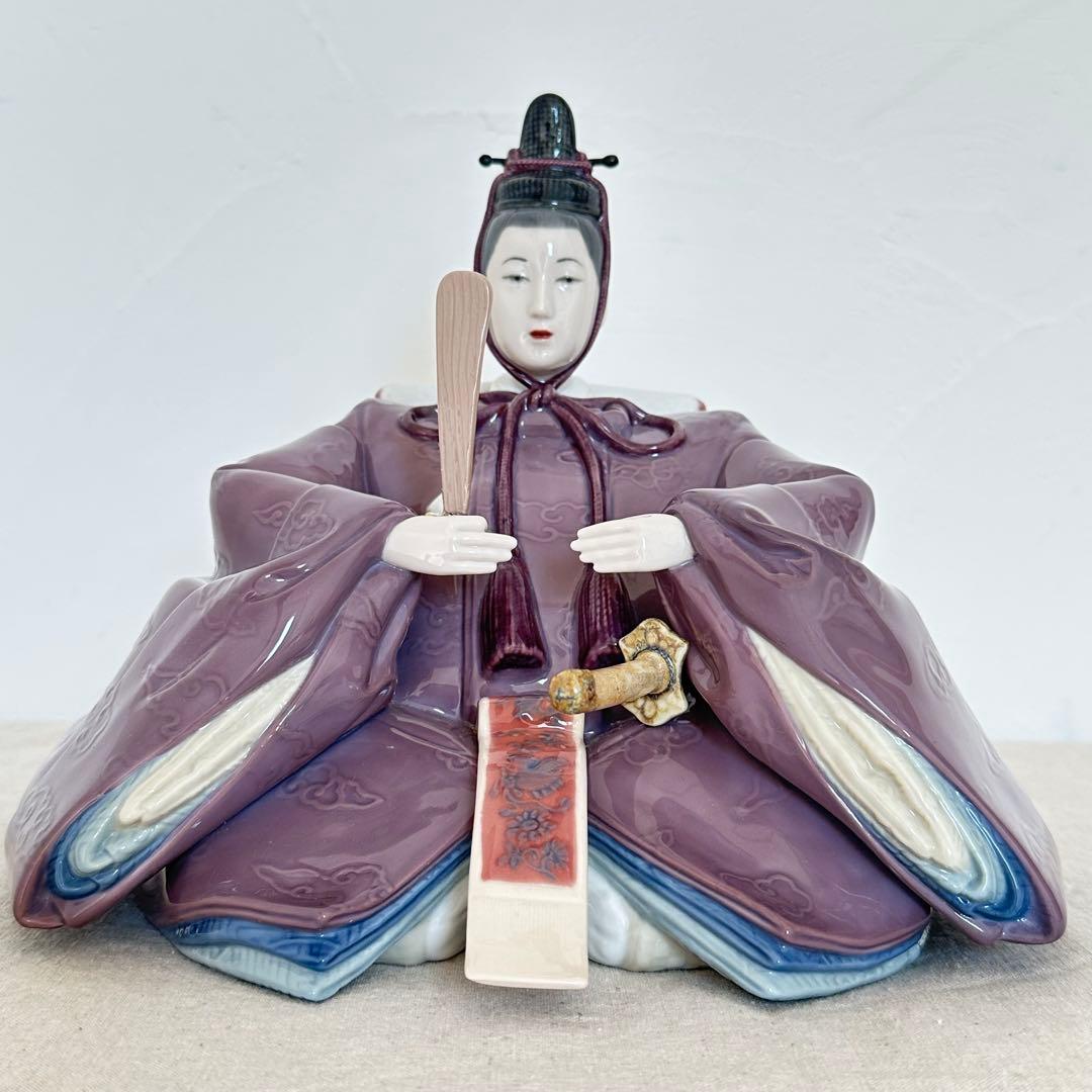 【美品】LLADRO リヤドロ　雛人形 親王飾り　限定品　屏風 ぼんぼり付属