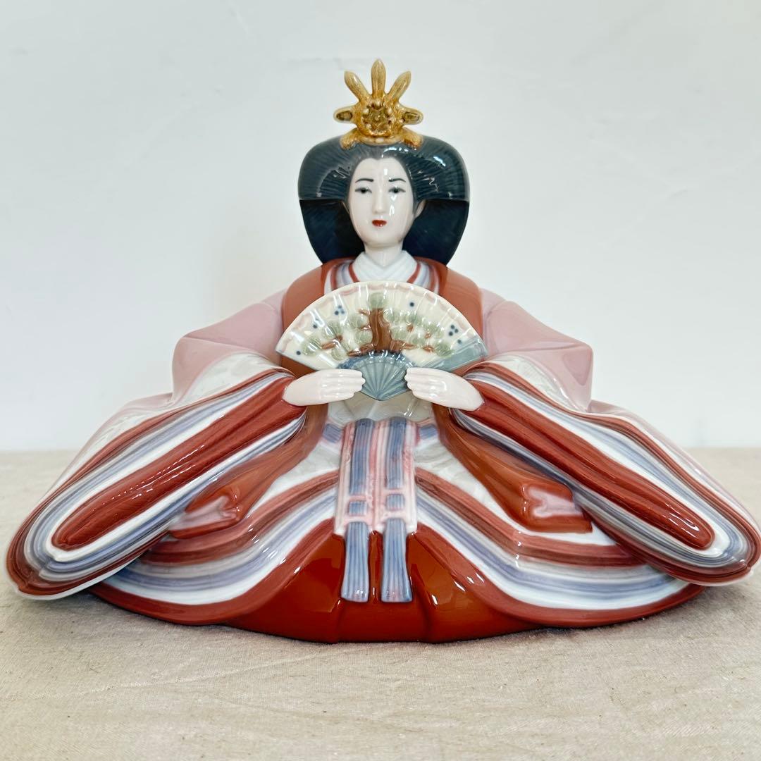 【美品】LLADRO リヤドロ　雛人形 親王飾り　限定品　屏風 ぼんぼり付属