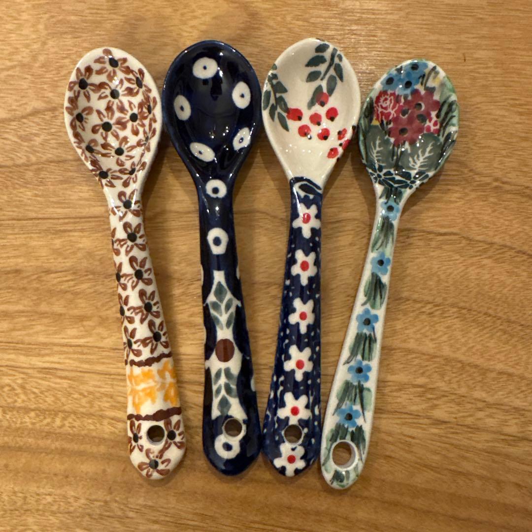 ポーリッシュポタリー　スプーン　4本セット