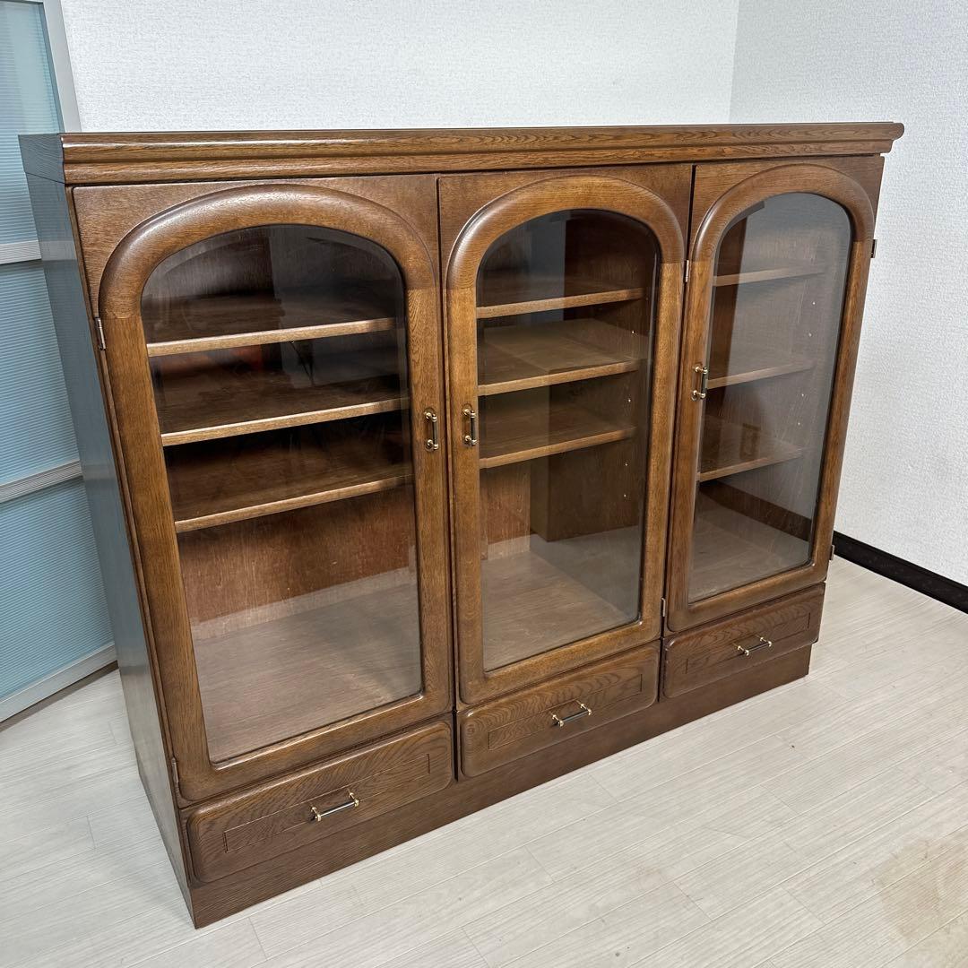 カリモク サイドボード リビングボード ガラス キャビネット i1※