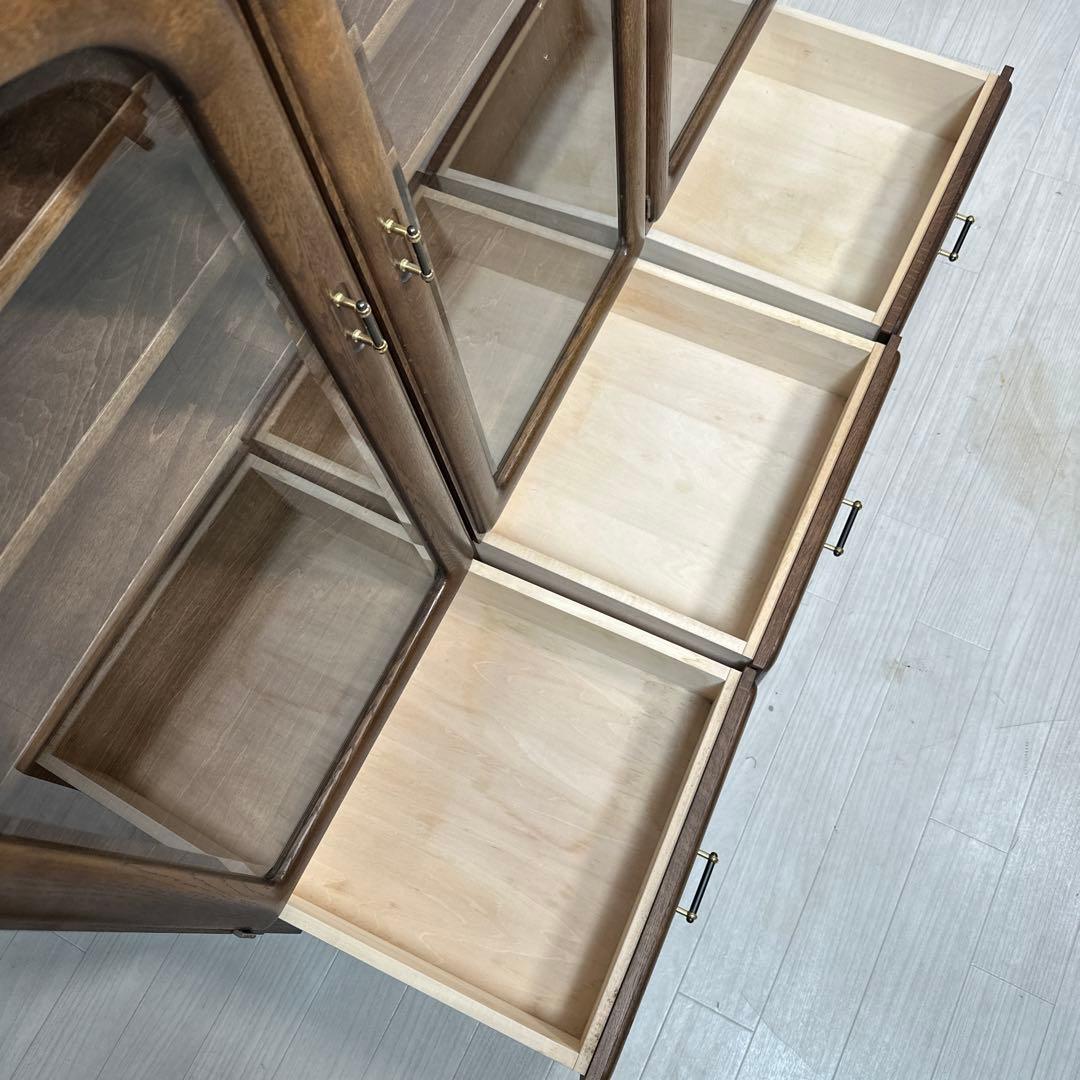 カリモク サイドボード リビングボード ガラス キャビネット i1※