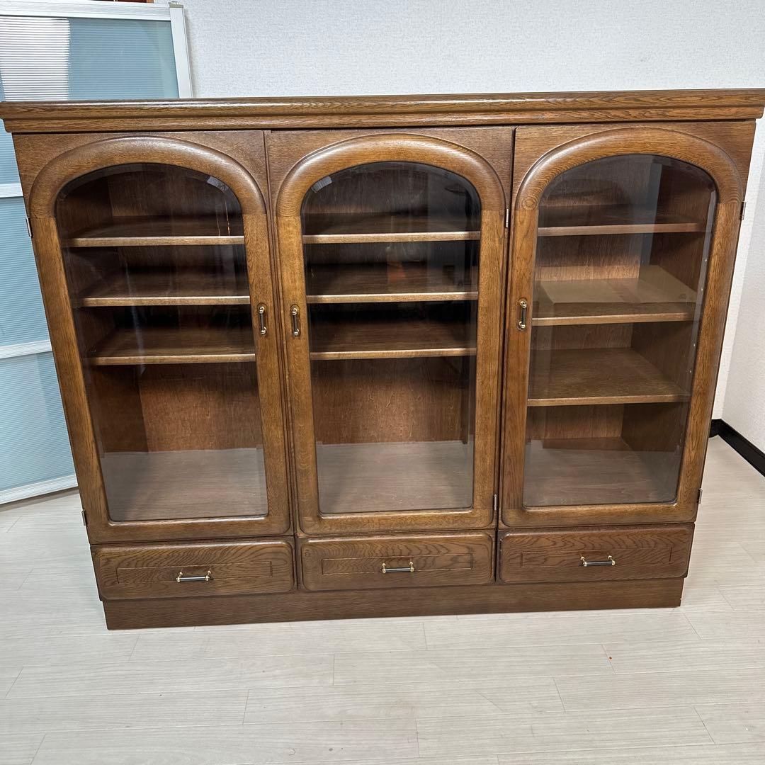 カリモク サイドボード リビングボード ガラス キャビネット i1※