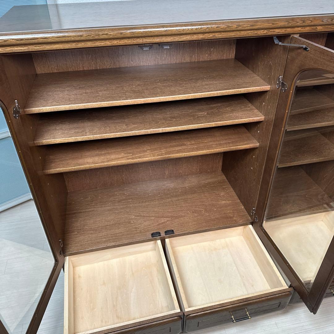 カリモク サイドボード リビングボード ガラス キャビネット i1※