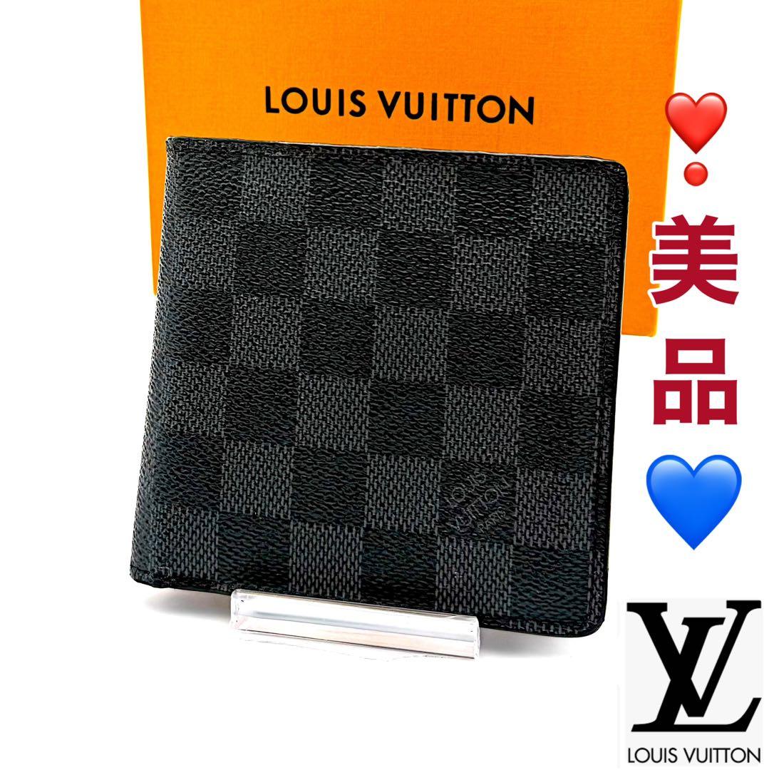 【美品】ルイヴィトン ダミエグラフィット ポルトフォイユマルコ 二つ折り財布