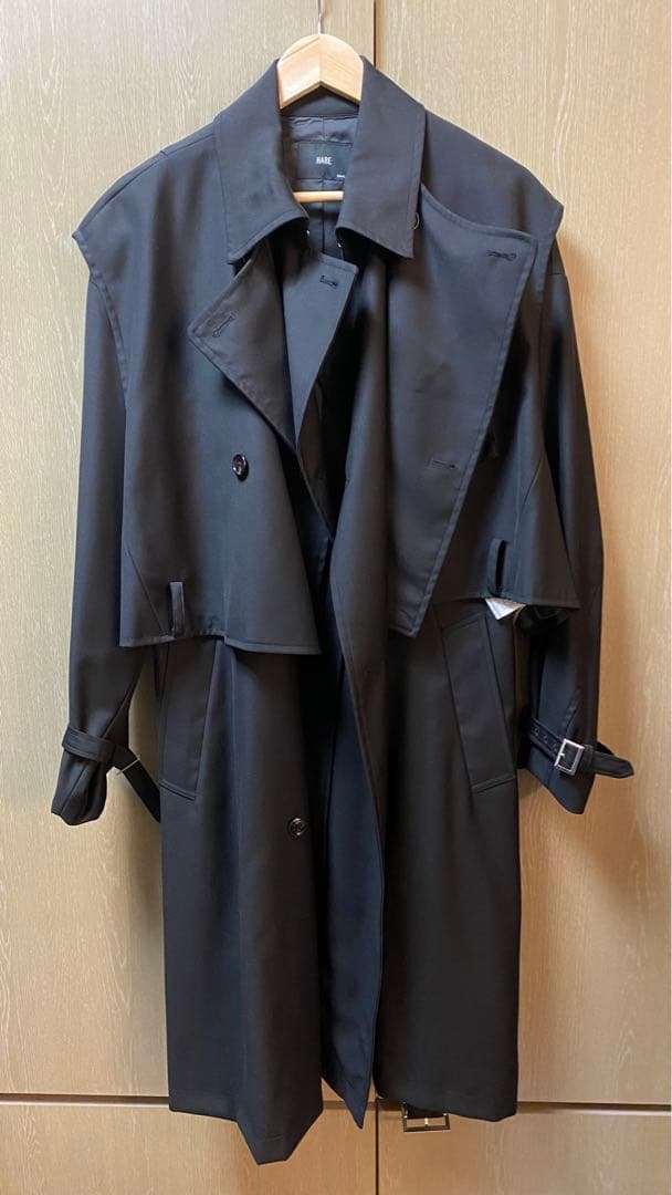 HARE ハレ トレンチコート 黒 Sサイズ