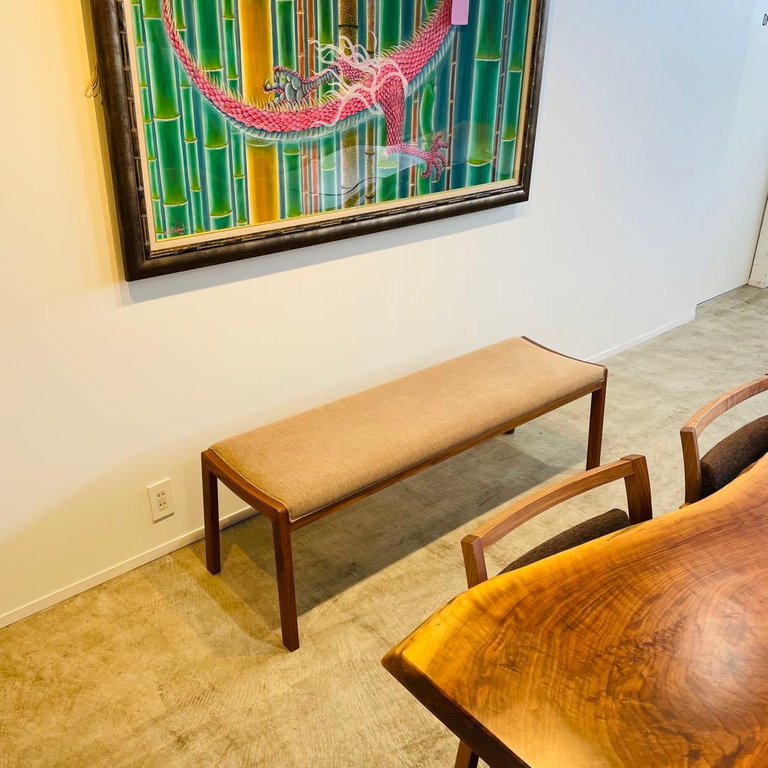 【ウォールナット】無垢 ベンチ 140cm 特注品