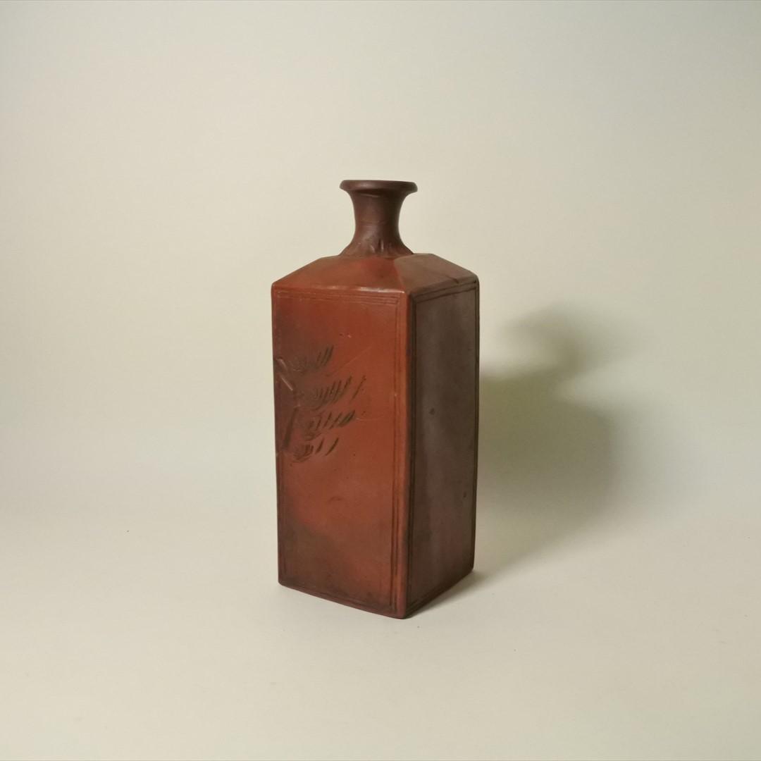 明治時代　備前　角徳利　酒器　骨董品　アンティーク　e