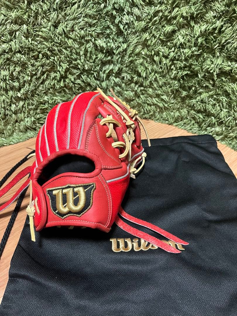 Wilson D-MAX 軟式少年用グラブ D7型 スカーレットSS レッド系