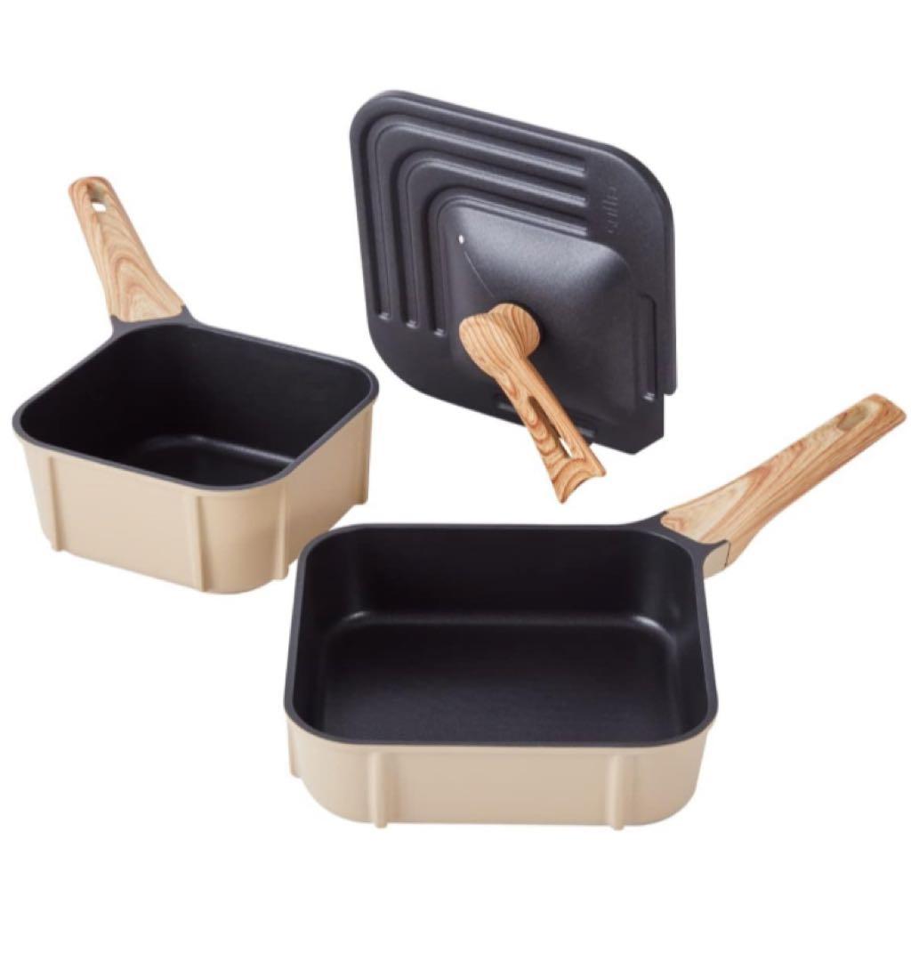 【新品未使用】sutto tatta フライパンマルチセット ベージュ