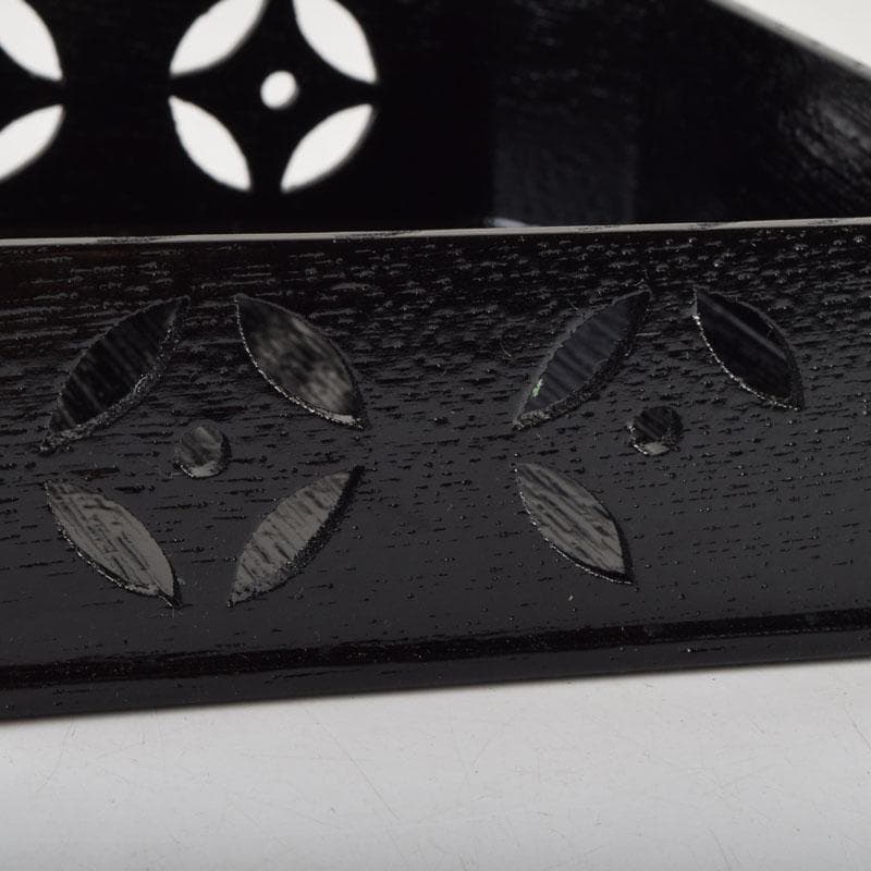 minto　茶道具　漆塗　七宝透かし　縁高重　五段重　箱付　N　9148