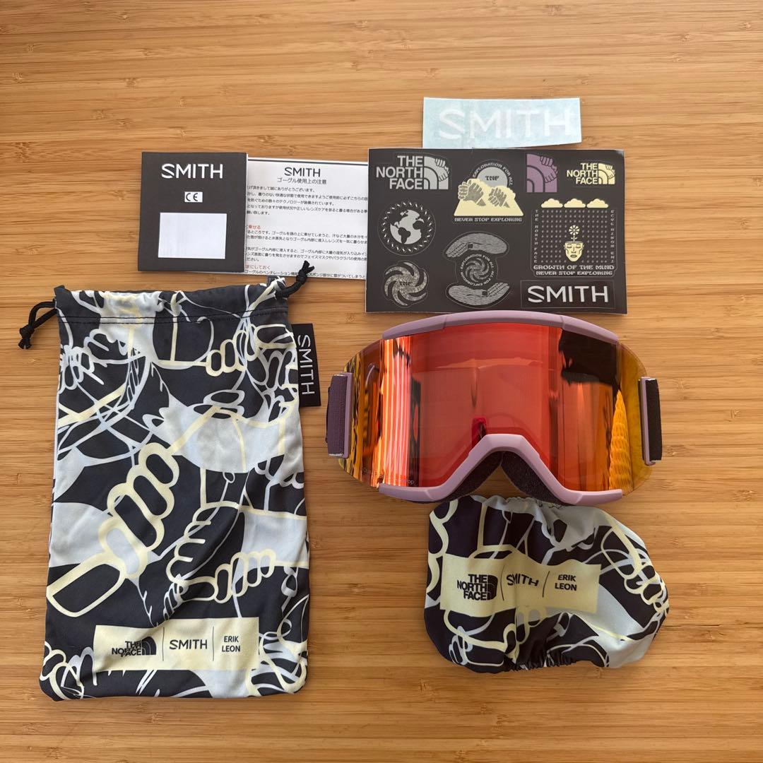 スミス　ノースフェイス　ゴーグル　ケース付き