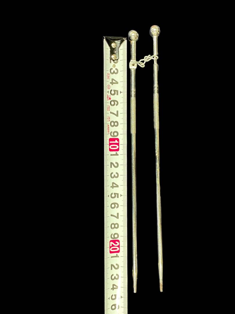 火鉢　銅　一対　火箸　木箱付き　440