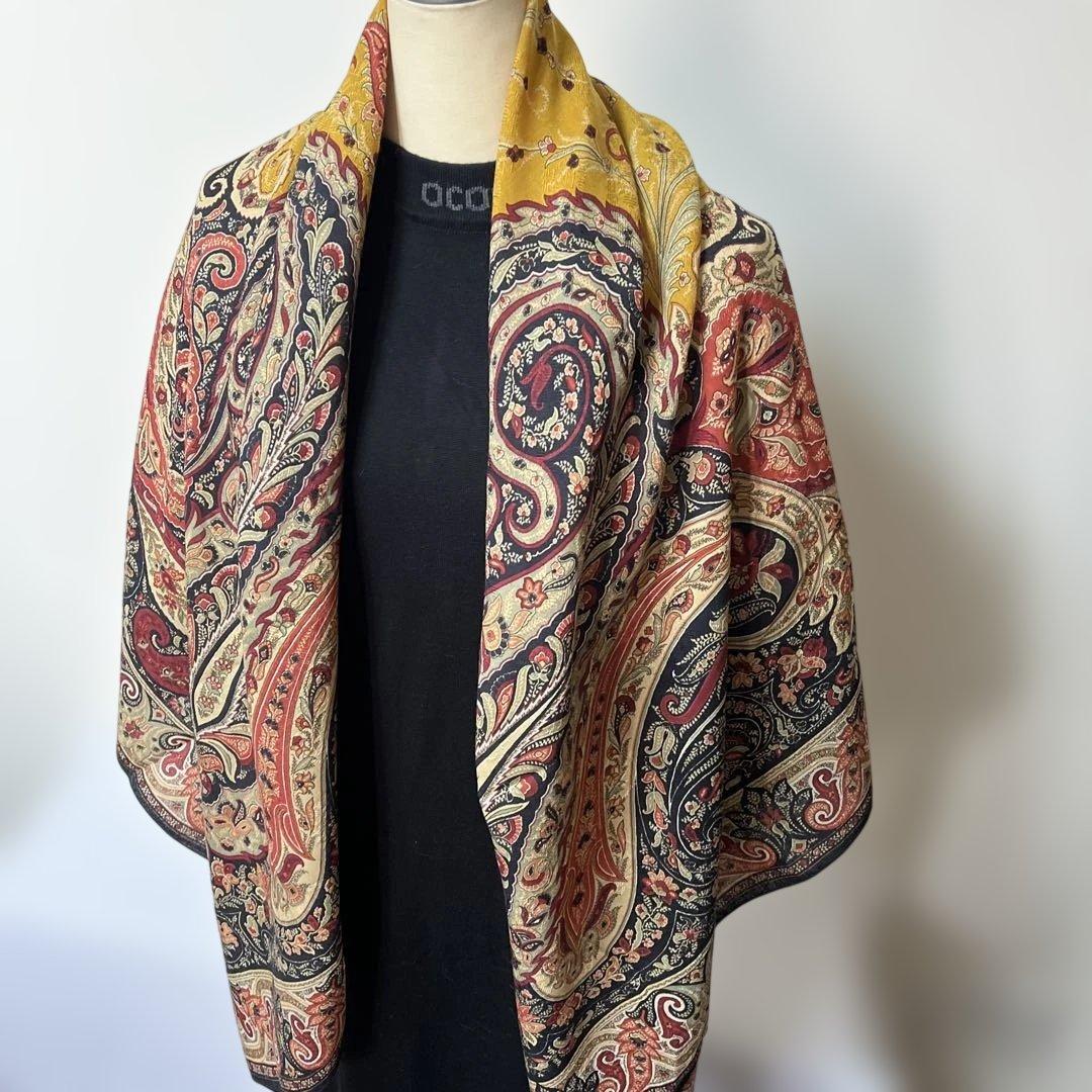 ETRO ペイズリー柄 135cm角 大判
