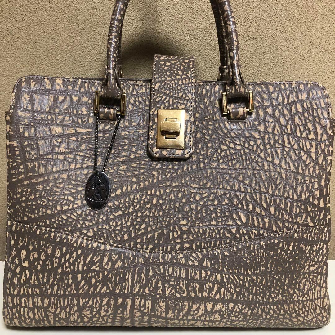 美品　本革　JRA 鹿革　ブラウンアンテロープ　ハンドバッグ　本革　レディース