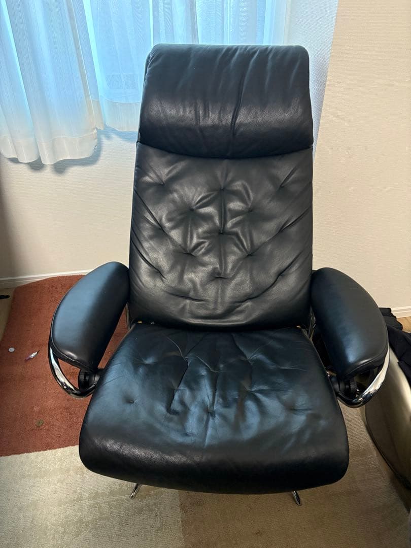 極美品 Lサイズ エコーネス 本革リクライニングチェア ストレスレス ②