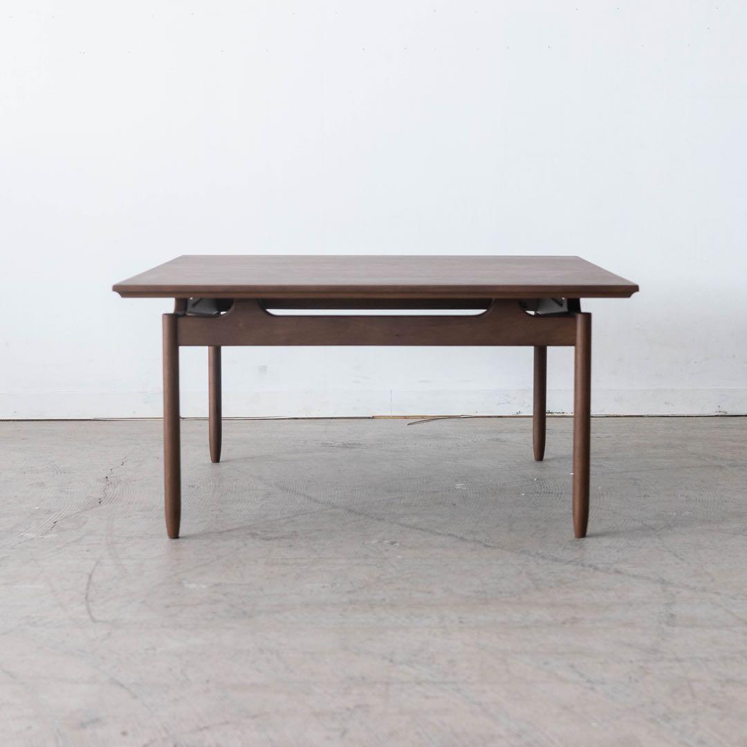 オーク材　正方形　テーブル　ブラウン　75cm