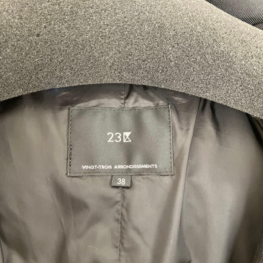 23区 シレータフタ　ミドル丈ダウンコート　ブラック　38