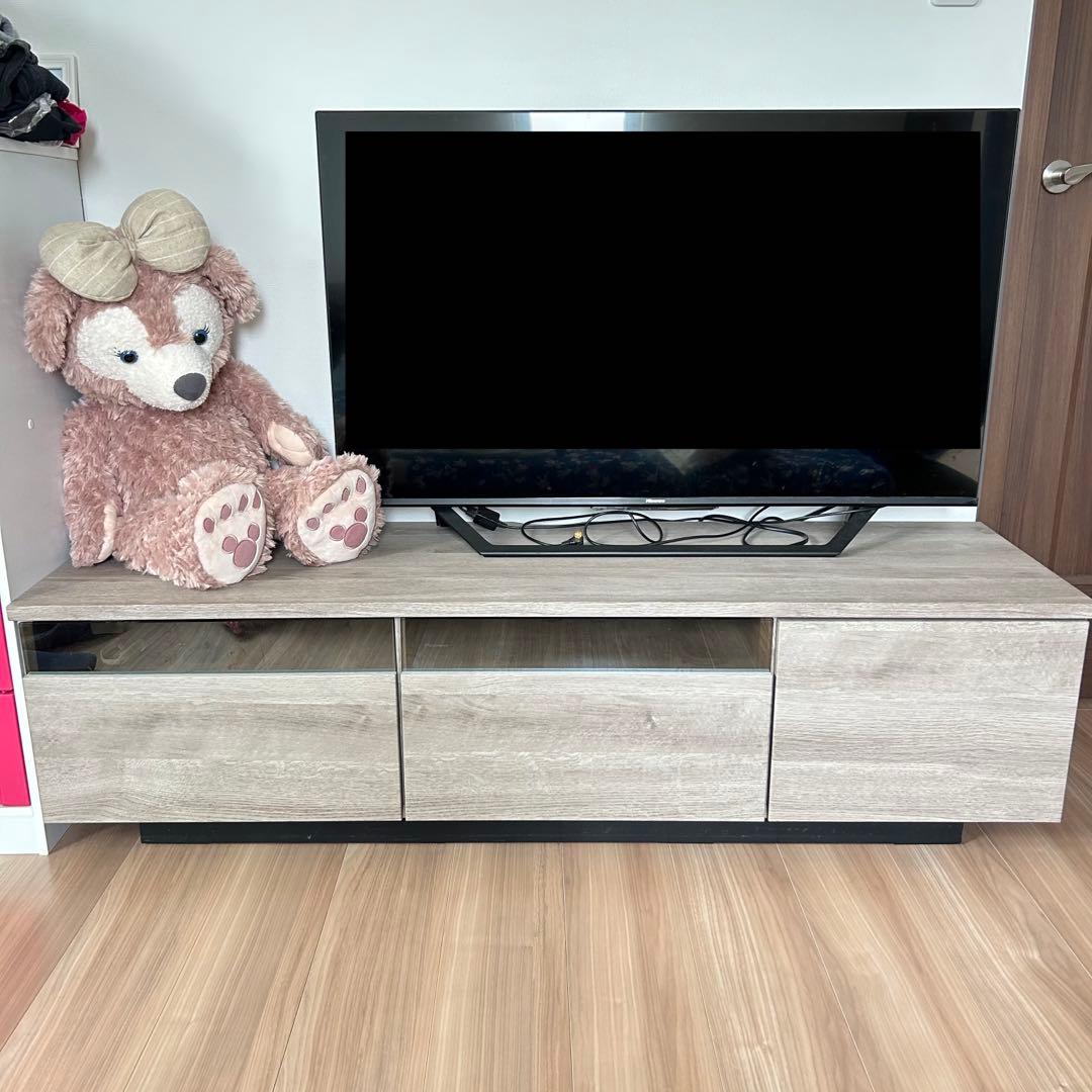 テレビボード 140cm ライトグレー