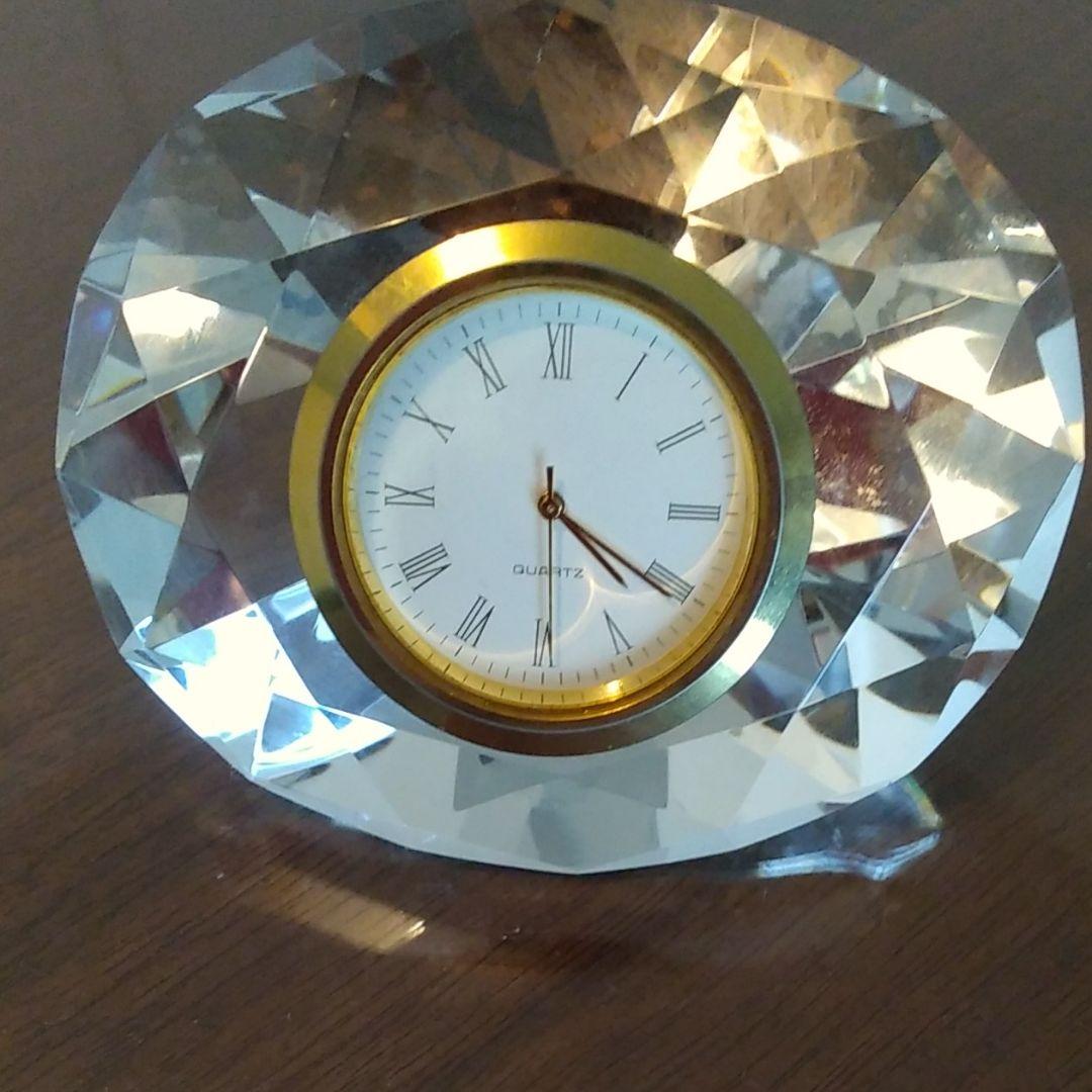 クリスタル 置き時計  美品です。