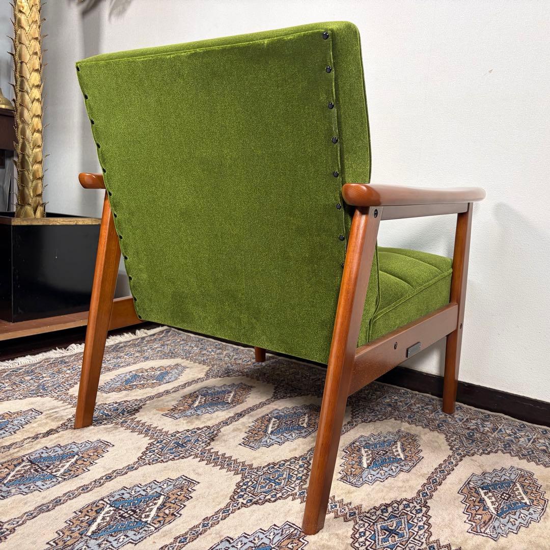 専用　25年製 美品 カリモク60 Kチェア モケットグリーン 1シーター 1P