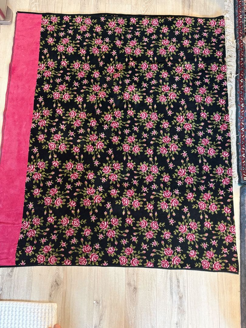 フェイラー マルチカバー 240×135 薔薇柄 百貨店購入