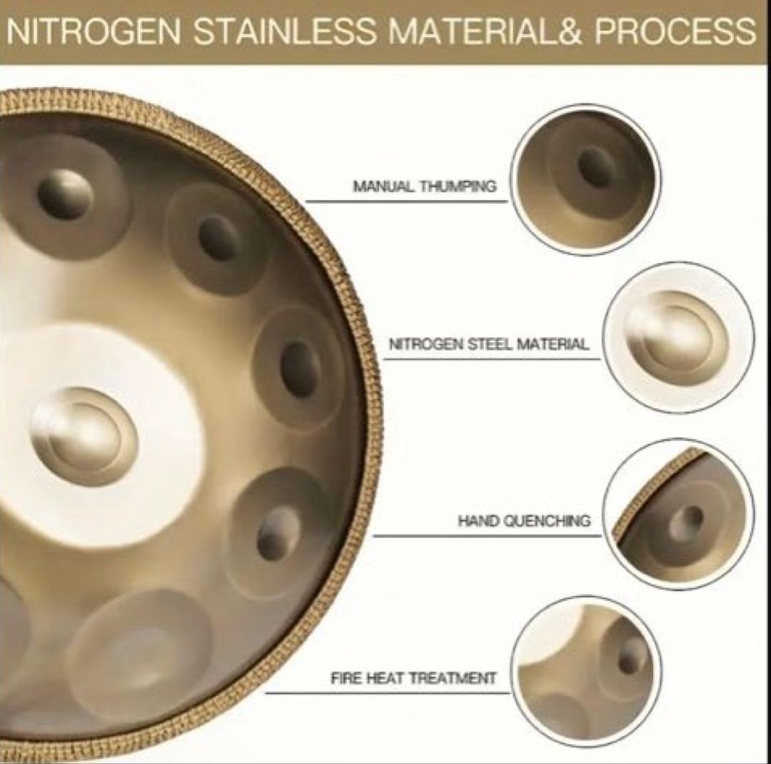 ※付属品に難あり　9音　スティールドラム　ハンドパン　スタンド、ケース付き