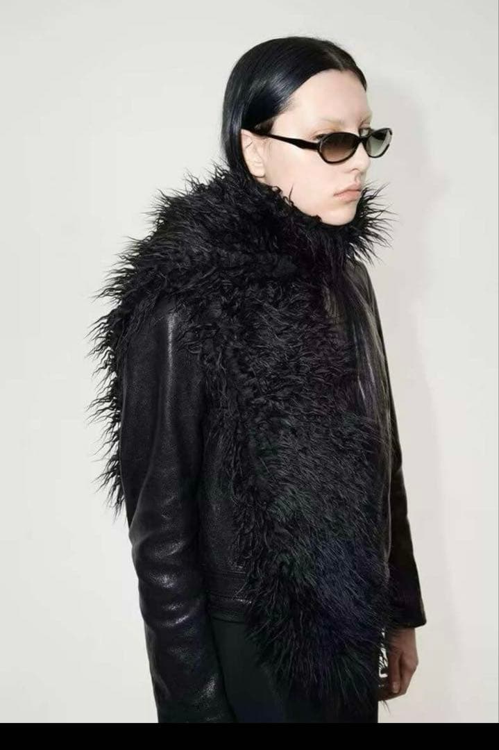OUR LEGACY BLACK FAKE FUR マフラー