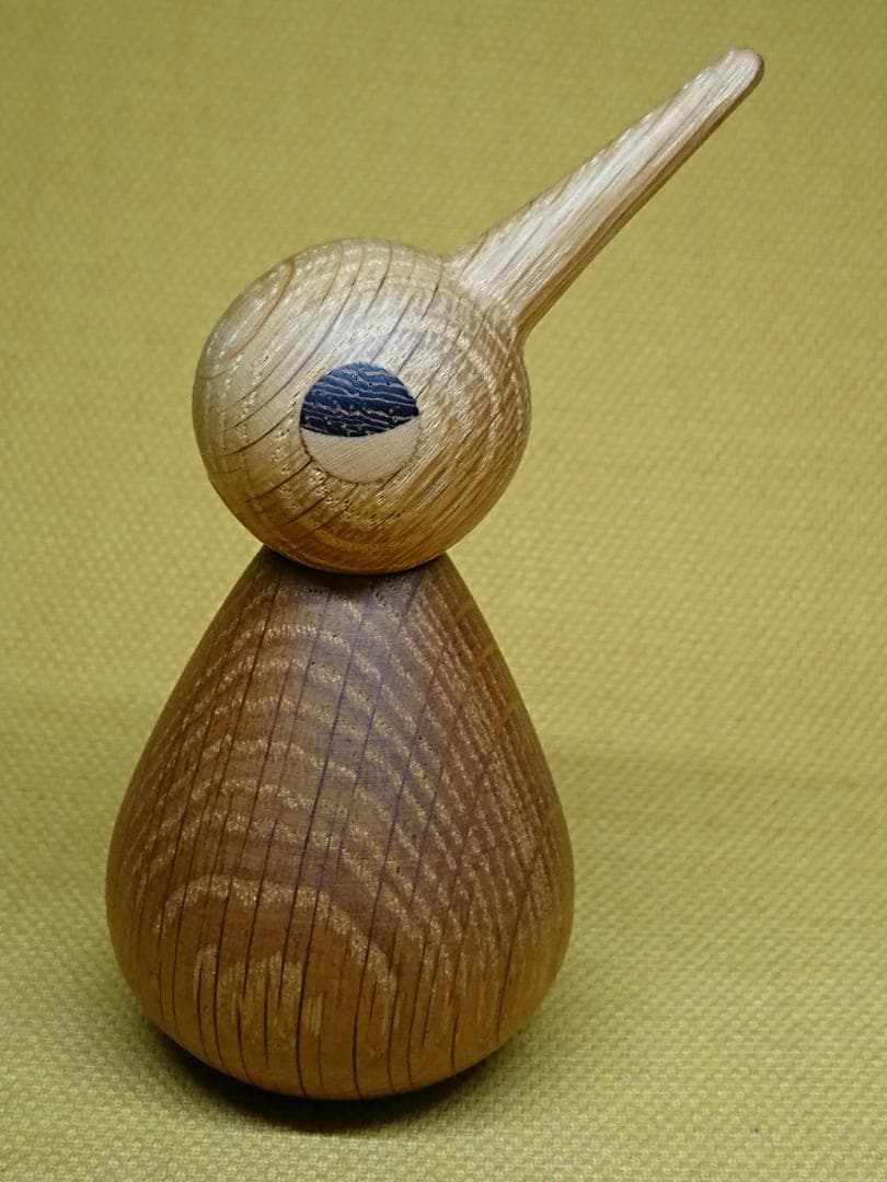 トリ　鳥　木彫　北欧　オブジェ　置物　インテリア　工芸品　美術品　A2686