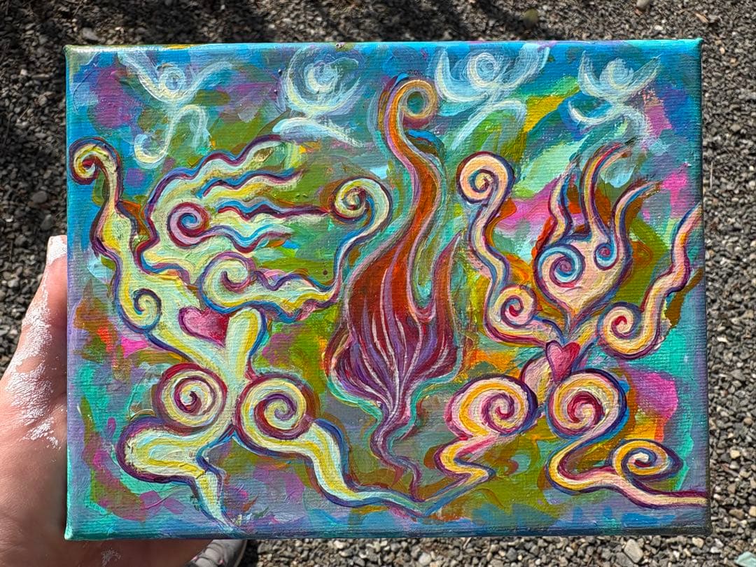 スピリチュアルアート　エネルギーアート　絵画　アクリル画　アナログ画　神