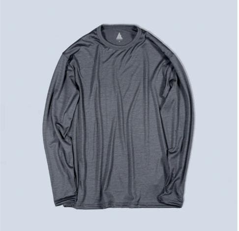 極美　着用1回 ヒアネス メリノウール　ロングスリーブＴシャツ グレーM