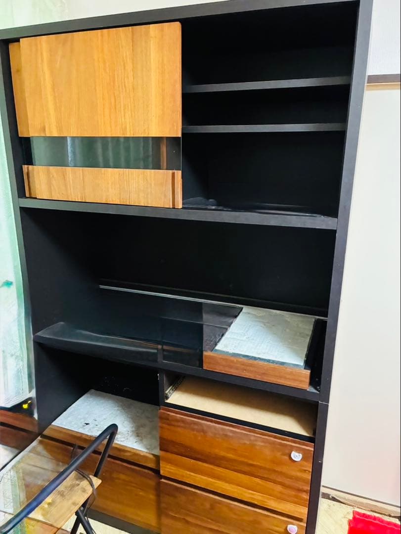 北九州発 食器棚 収納 整理 120cm 上下 リビング インテリア 家庭用