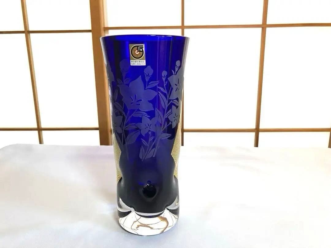 未使用　美品　江戸硝子　東洋佐々木ガラス　クリスタル花瓶　木箱あり