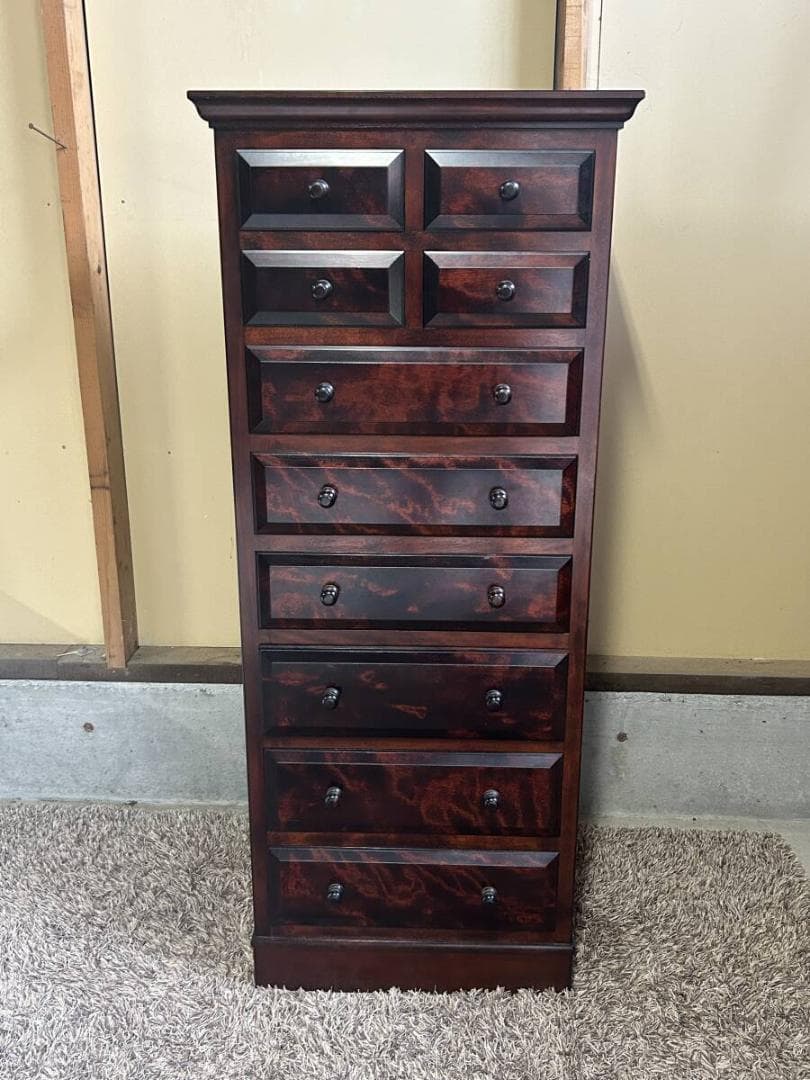 ☆FE201【中古品】 九州民芸 チェスト　8段 整理箪笥 タンス 民芸家具