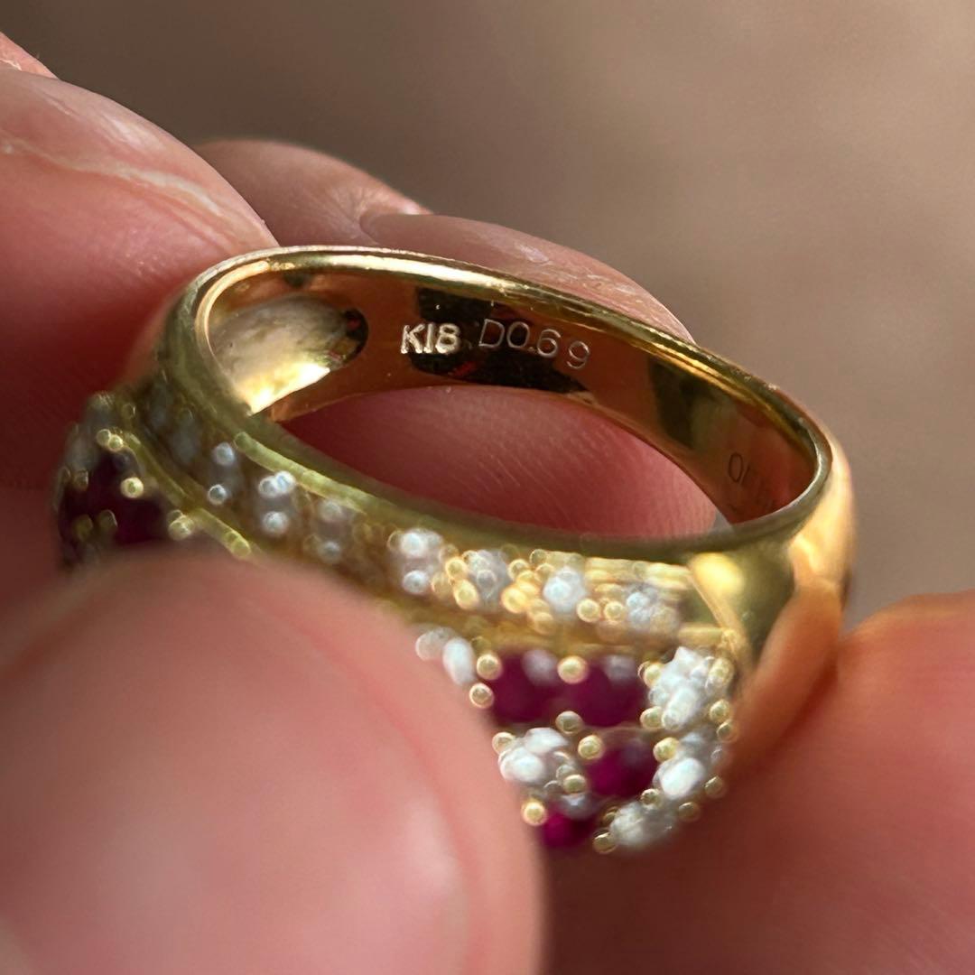 ジュエリーダイヤ&ルビー　18K