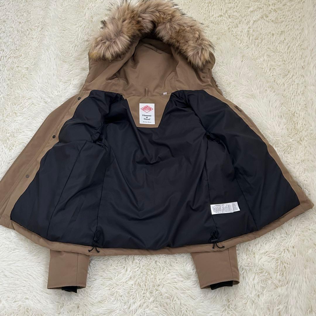 極美品✨ DANTON ショートダウンジャケット ファー着脱可能 キャメル M