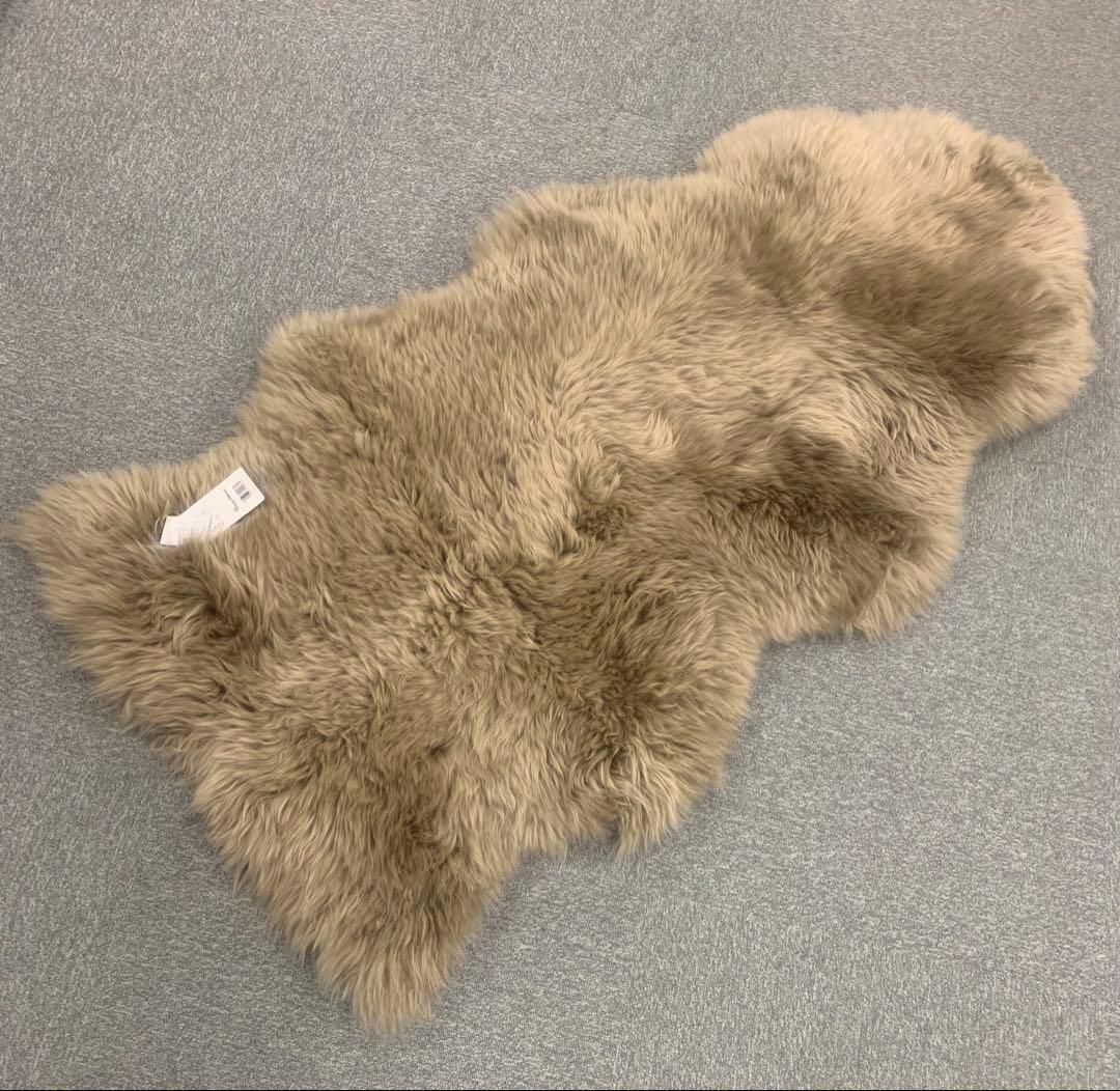 ムートン1.5匹60×120cm ブラウン