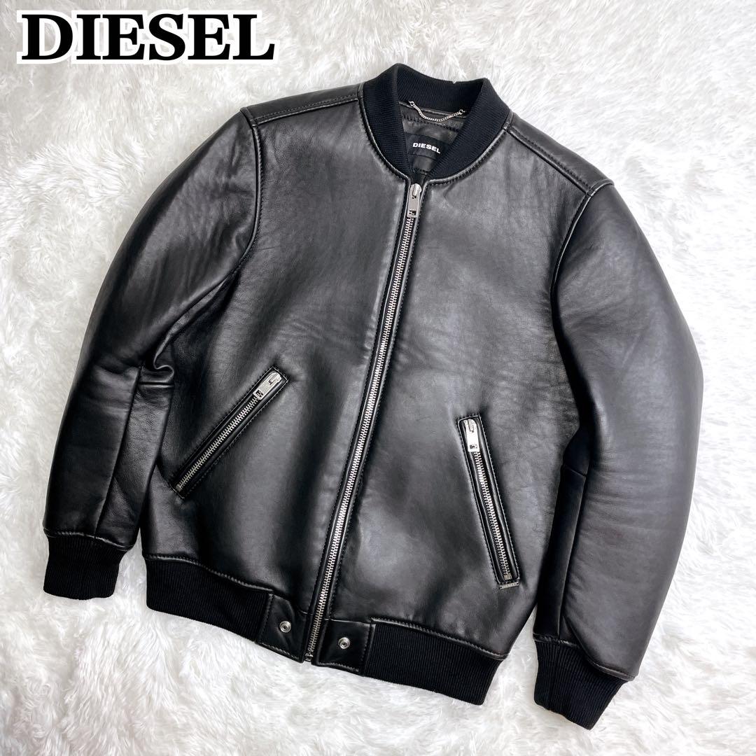極美品✨DIESEL ボンバージャケット ラムスキン シングル MA-1 S