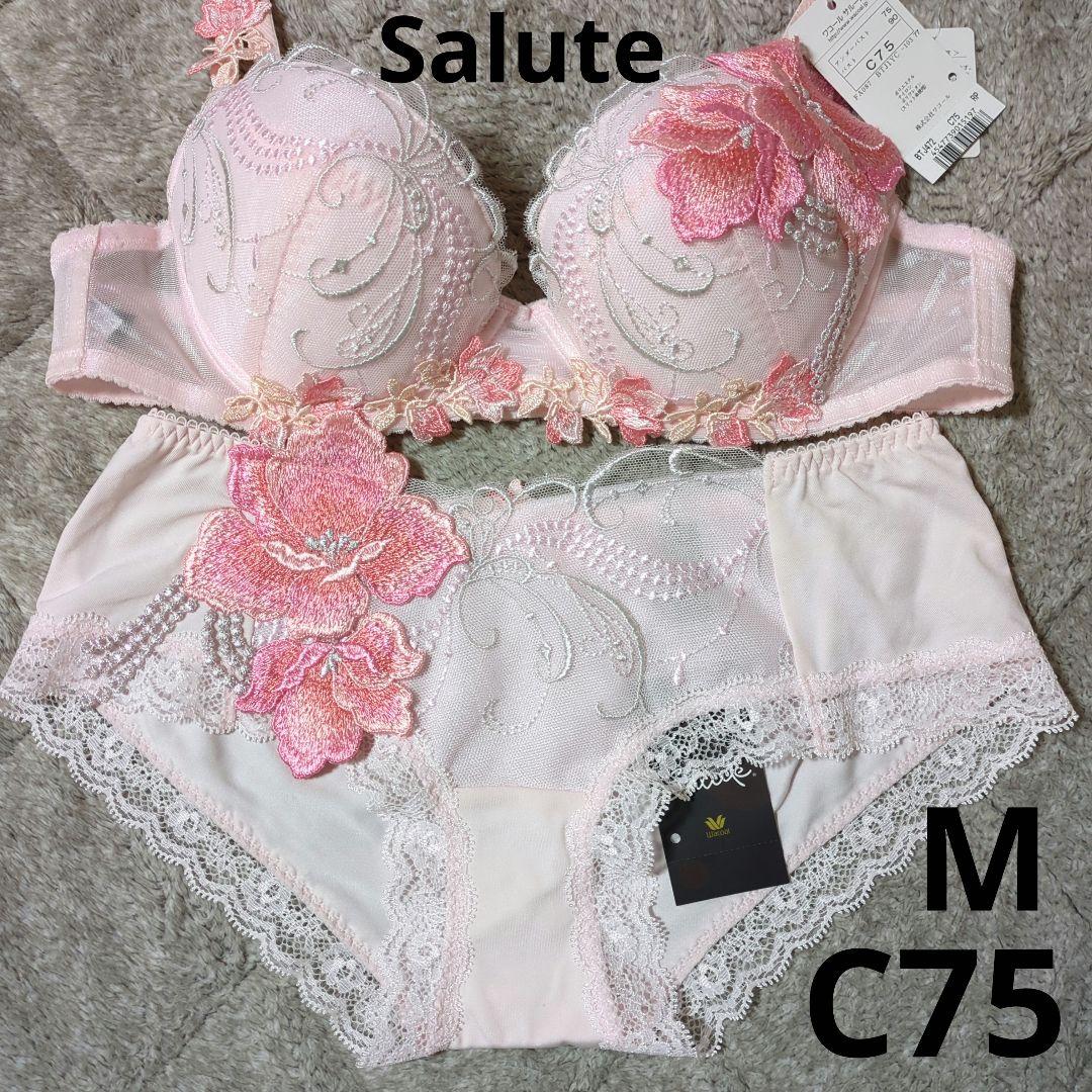 ワコール サルートSalute ブラジャー&ショーツセット C75 Mサイズ