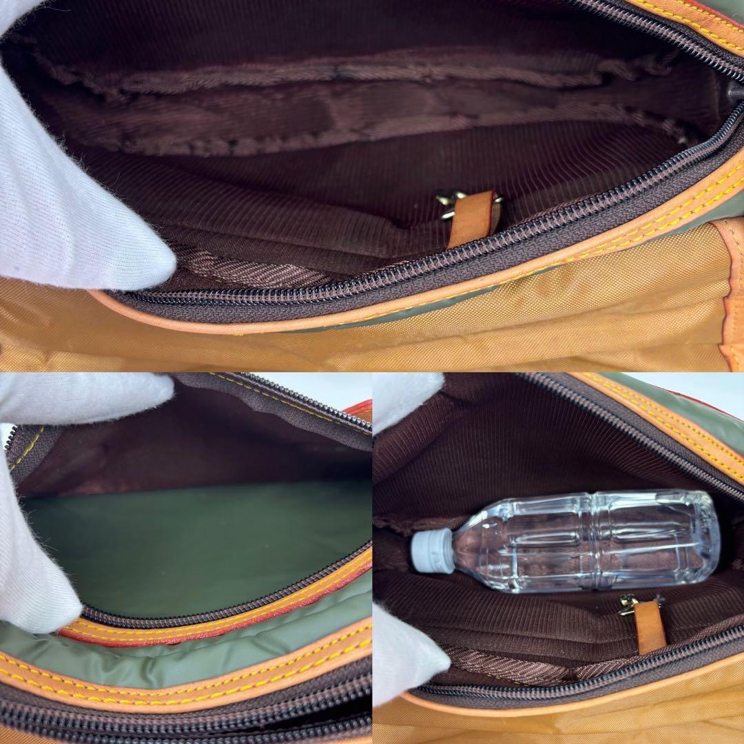 ハンティングワールドメッセンジャーバッグ バチュークロス カーキー フラップ