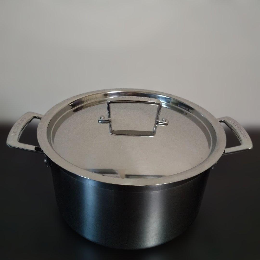 LE CREUSET ル・クルーゼ ステンレス蓋付き両手鍋 6L