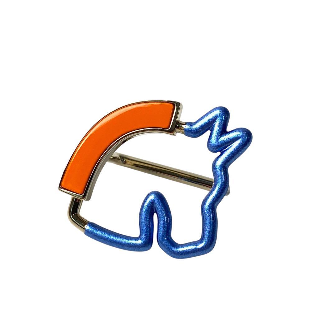 美品 エルメス HERMES 70 シュヴァル ネオン 馬 スカーフリング