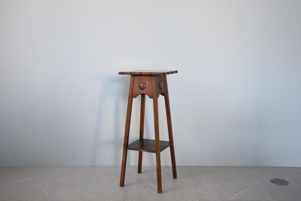 英国アンティーク木製フラワースタンド/花台/燭台/飾り棚/テーブル(91-105