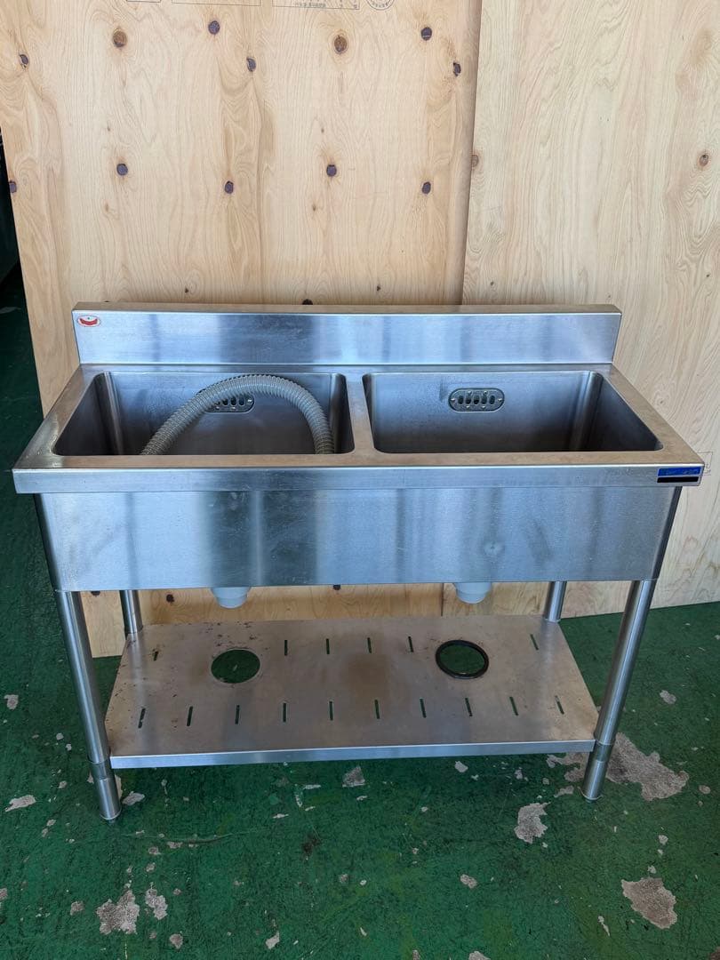 マルゼン2槽シンク 1000x450x785(+100)