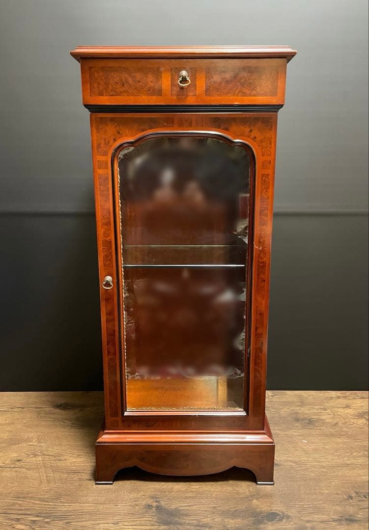 イタリア　ヴィンテージ　高級　飾り棚　マホガニー