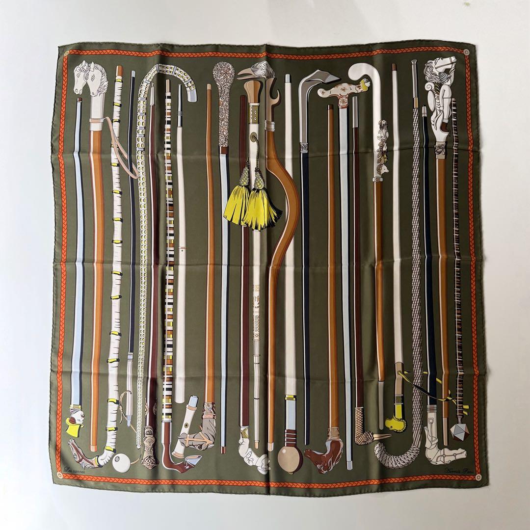 限定価格 Hermès カレ90 Les Cannes スカーフ